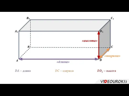«ширина» «длина» «высота»