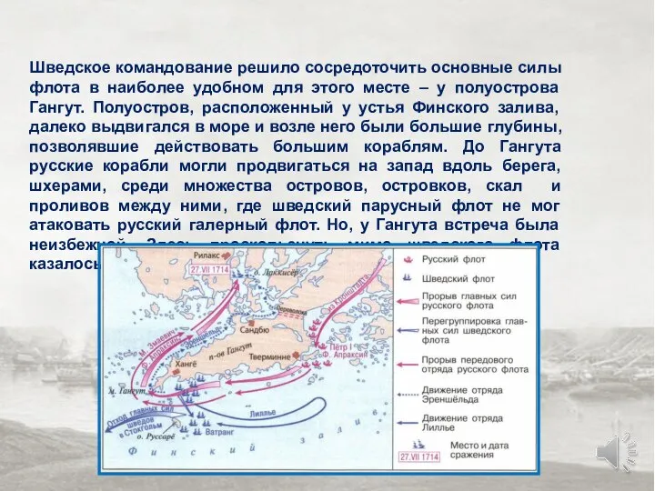 Шведское командование решило сосредоточить основные силы флота в наиболее удобном для этого