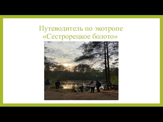 Путеводитель по экотропе «Сестрорецкое болото»