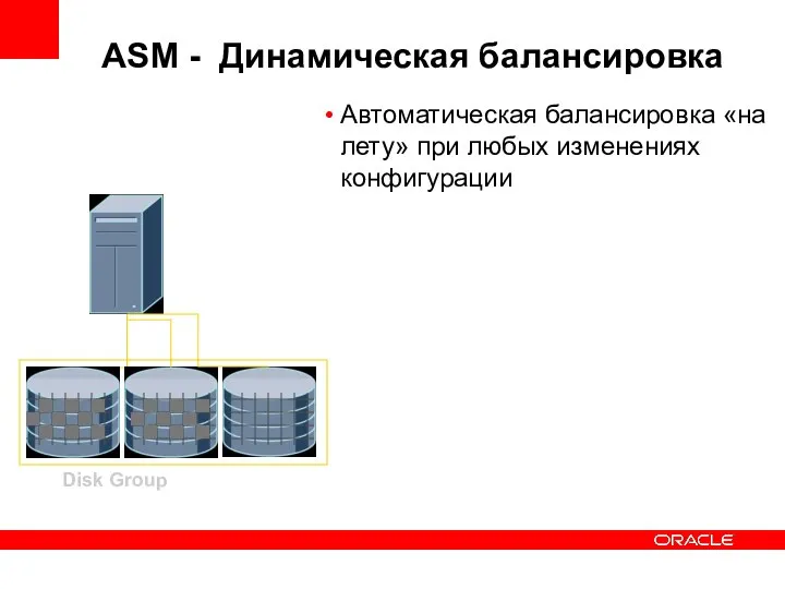 Disk Group Автоматическая балансировка «на лету» при любых изменениях конфигурации ASM - Динамическая балансировка