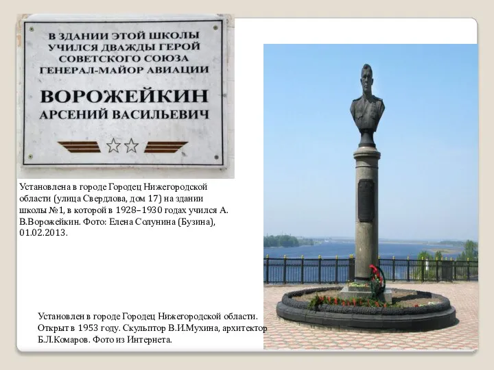 Установлена в городе Городец Нижегородской области (улица Свердлова, дом 17) на здании