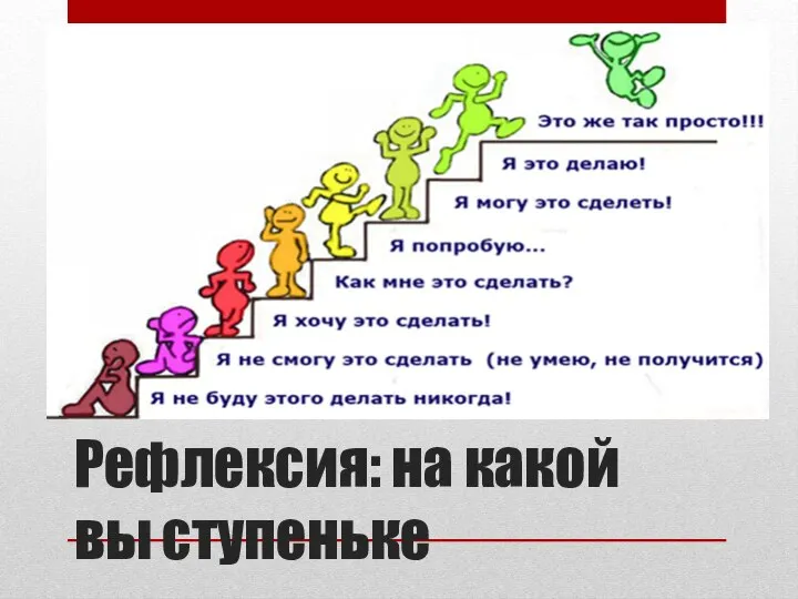 Рефлексия: на какой вы ступеньке