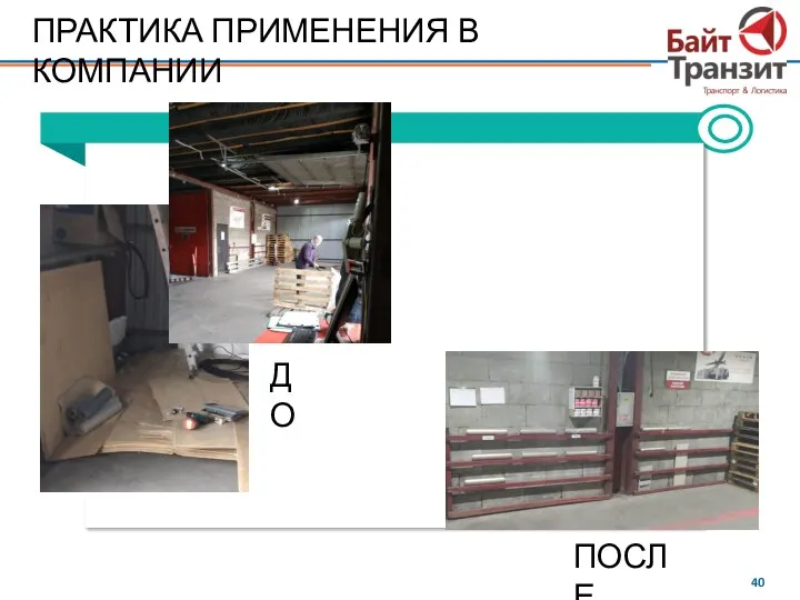 ПРАКТИКА ПРИМЕНЕНИЯ В КОМПАНИИ ДО ПОСЛЕ