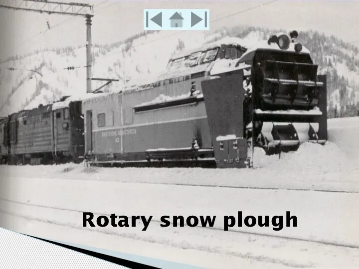 Rotary snow plough