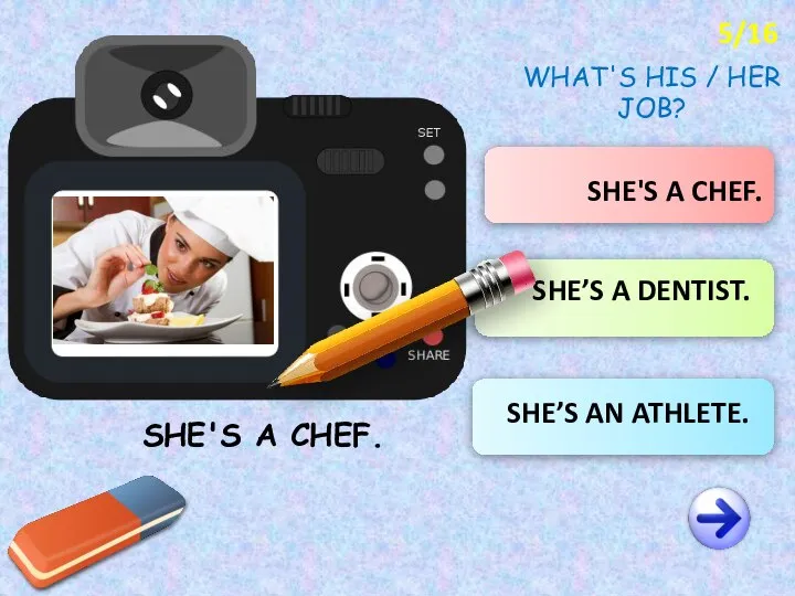 SHE'S A CHEF. SHE’S A DENTIST. SHE’S AN ATHLETE. SHE'S A CHEF.
