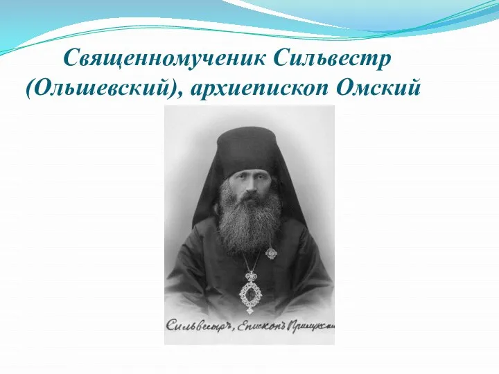 Священномученик Сильвестр (Ольшевский), архиепископ Омский