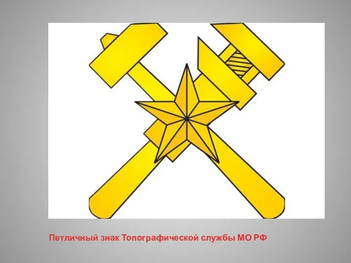 Петличный знак Топографической службы МО РФ