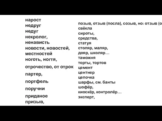 нарост недруг недуг некролог, ненависть новости, новостей, местностей ноготь, ногтя, отрочество, от