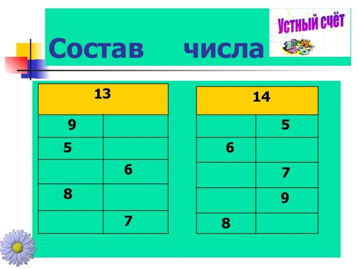 Состав числа 11