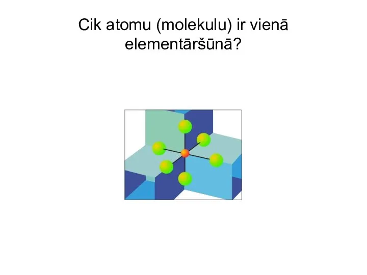 Cik atomu (molekulu) ir vienā elementāršūnā?