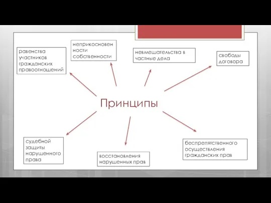 Принципы равенства участников гражданских правоотношений неприкосновенности собственности свободы договора невмешательства в частные