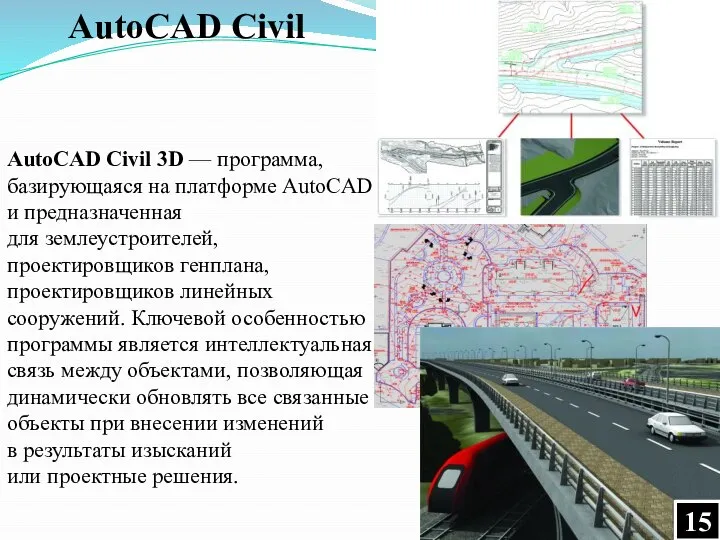 AutoCAD Civil AutoCAD Civil 3D — программа, базирующаяся на платформе AutoCAD и