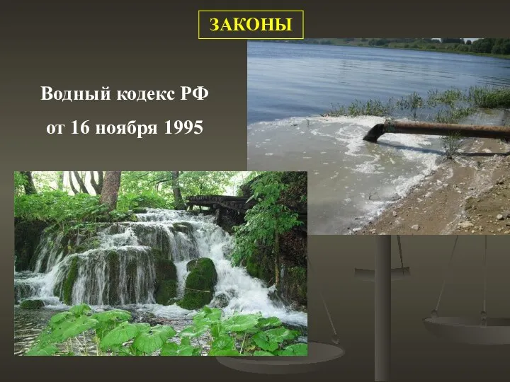 Водный кодекс РФ от 16 ноября 1995 ЗАКОНЫ
