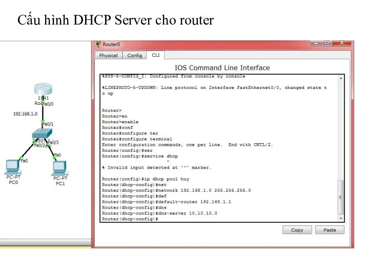 Cấu hình DHCP Server cho router