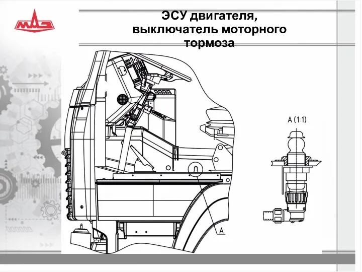 ЭСУ двигателя, выключатель моторного тормоза