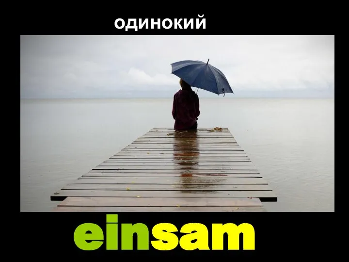 einsam одинокий