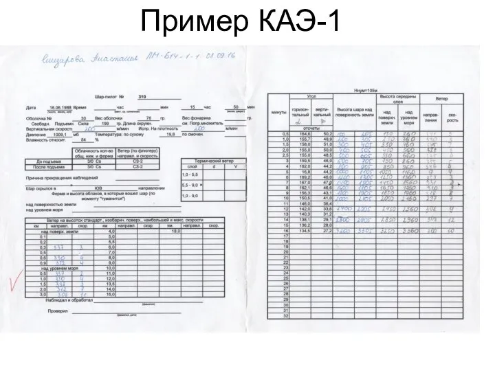 Пример КАЭ-1