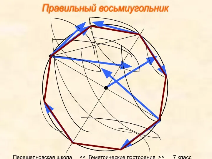 Перещепновская школа > 7 класс Правильный восьмиугольник