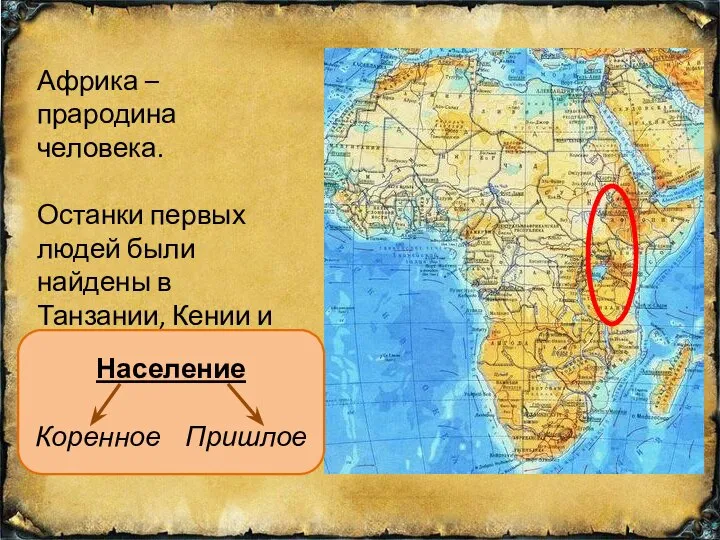 Африка – прародина человека. Останки первых людей были найдены в Танзании, Кении