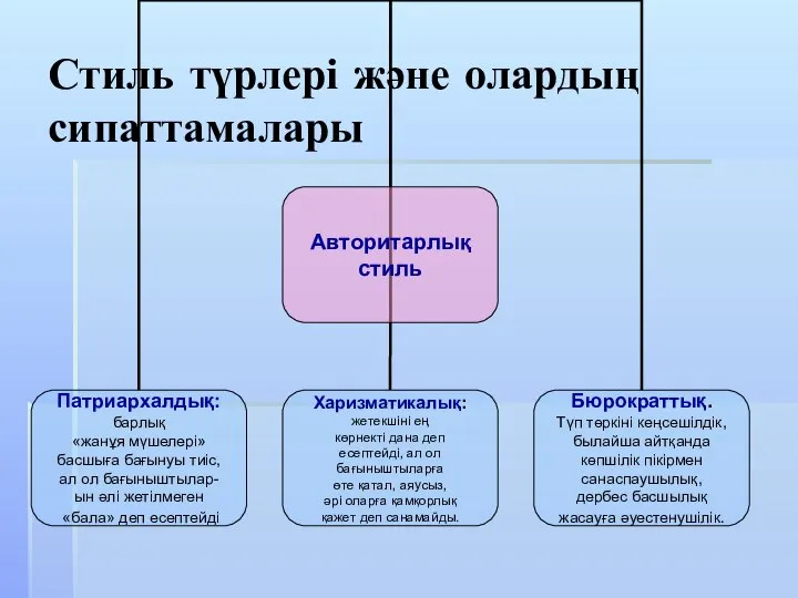 Стиль түрлері және олардың сипаттамалары