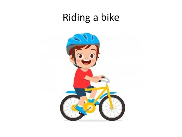 Riding a bike