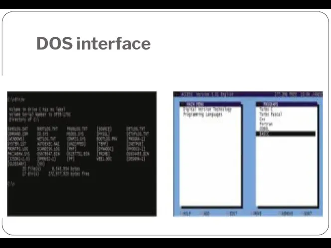 DOS interface