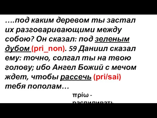 ….под каким деревом ты застал их разговаривающими между собою? Он сказал: под