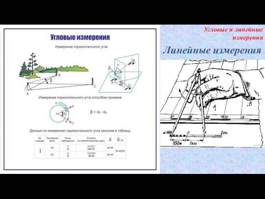 Линейные измерения Угловые и линейные измерения