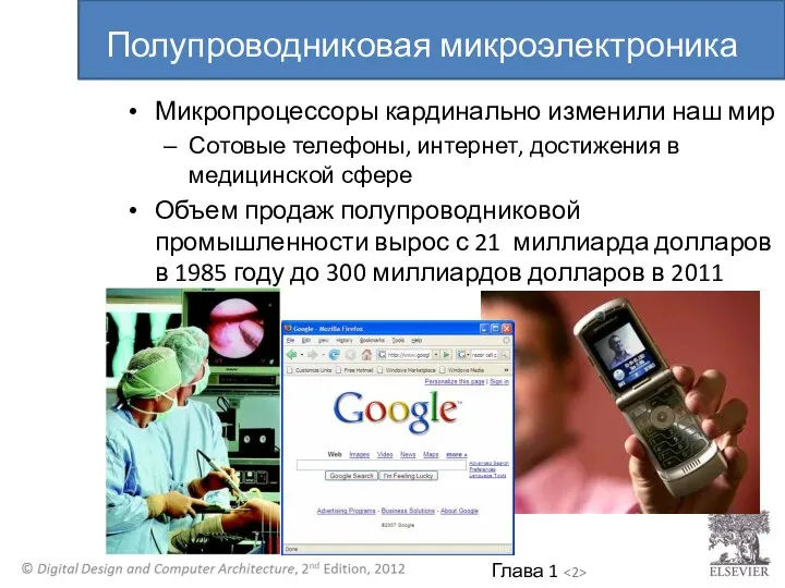 Микропроцессоры кардинально изменили наш мир Сотовые телефоны, интернет, достижения в медицинской сфере