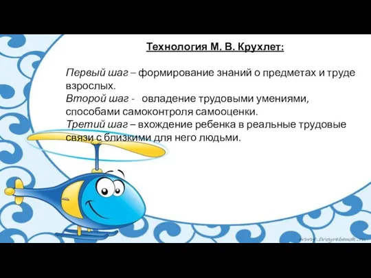 Технология М. В. Крухлет: Первый шаг – формирование знаний о предметах и