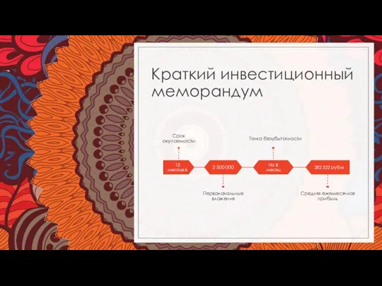 Краткий инвестиционный меморандум Точка безубыточности