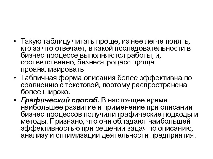 Такую таблицу читать проще, из нее легче понять, кто за что отвечает,