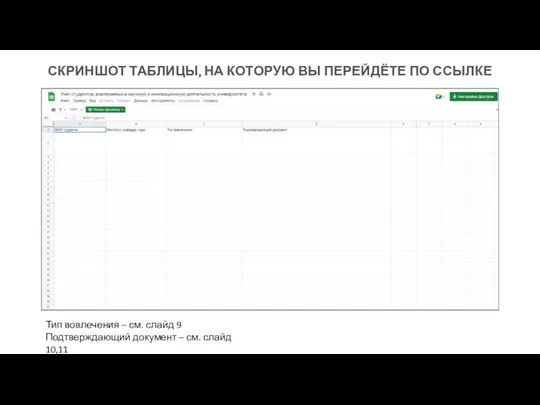 СКРИНШОТ ТАБЛИЦЫ, НА КОТОРУЮ ВЫ ПЕРЕЙДЁТЕ ПО ССЫЛКЕ Тип вовлечения – см.