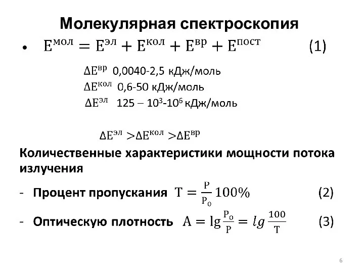 Молекулярная спектроскопия