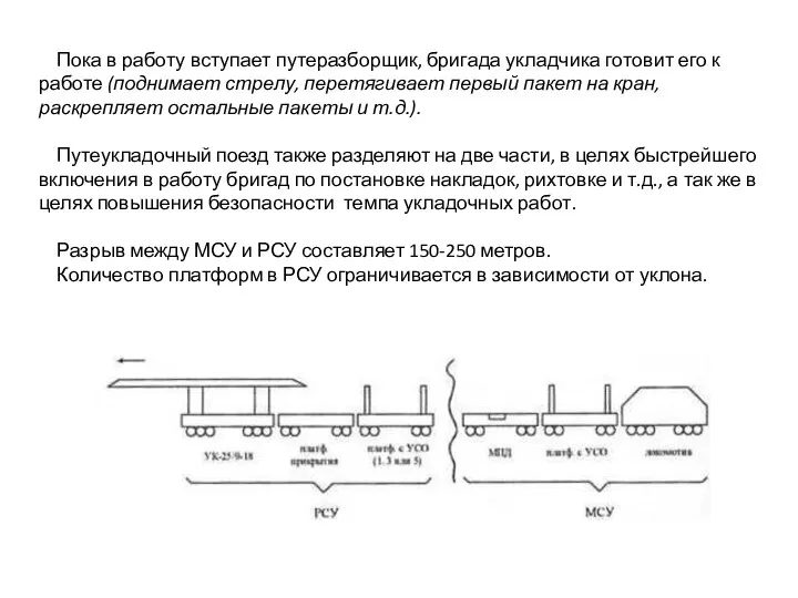 Пока в работу вступает путеразборщик, бригада укладчика готовит его к работе (поднимает