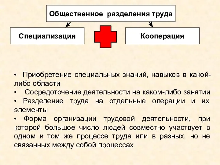 • Приобретение специальных знаний, навыков в какой-либо области • Сосредоточение деятельности на