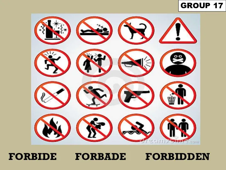 FORBIDE GROUP 17 FORBIDDEN FORBADE