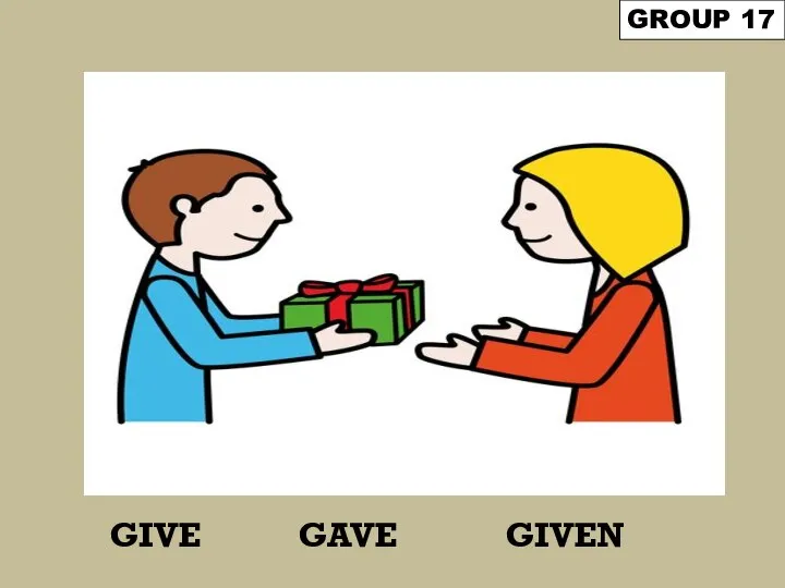 GIVE GROUP 17 GIVEN GAVE