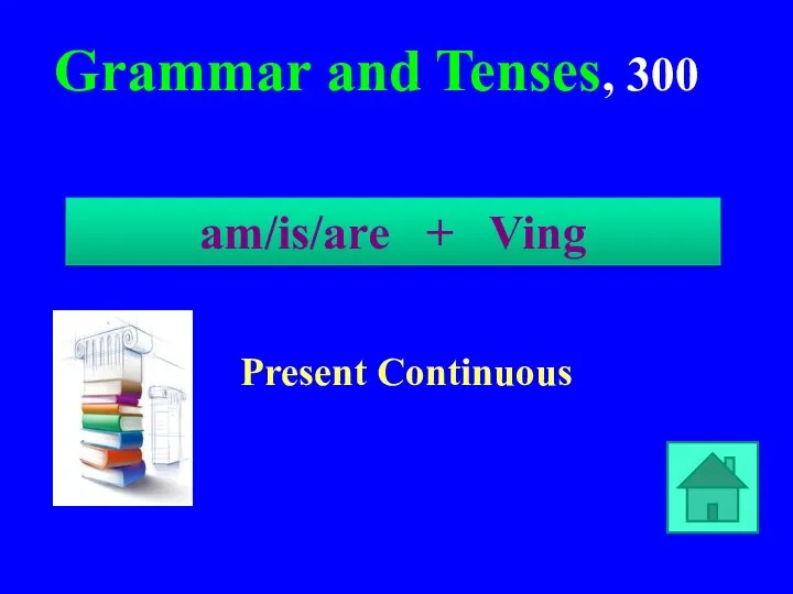 Grammar and Tenses, 300 Present Continuous am/is/are + Ving