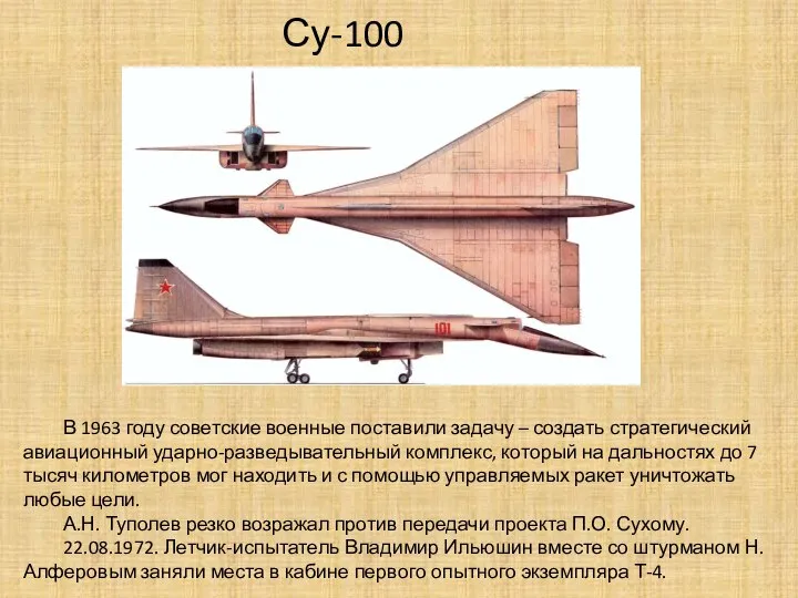 Су-100 В 1963 году советские военные поставили задачу – создать стратегический авиационный