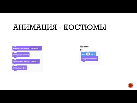 АНИМАЦИЯ - КОСТЮМЫ Пример: