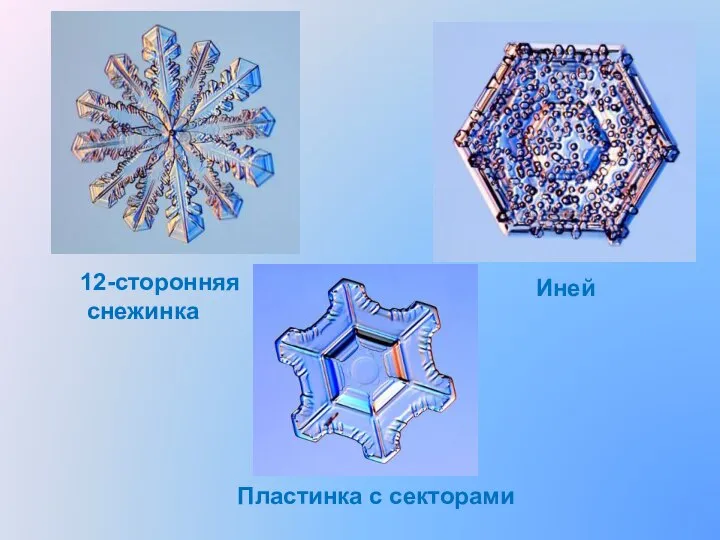 12-сторонняя снежинка Иней Пластинка с секторами