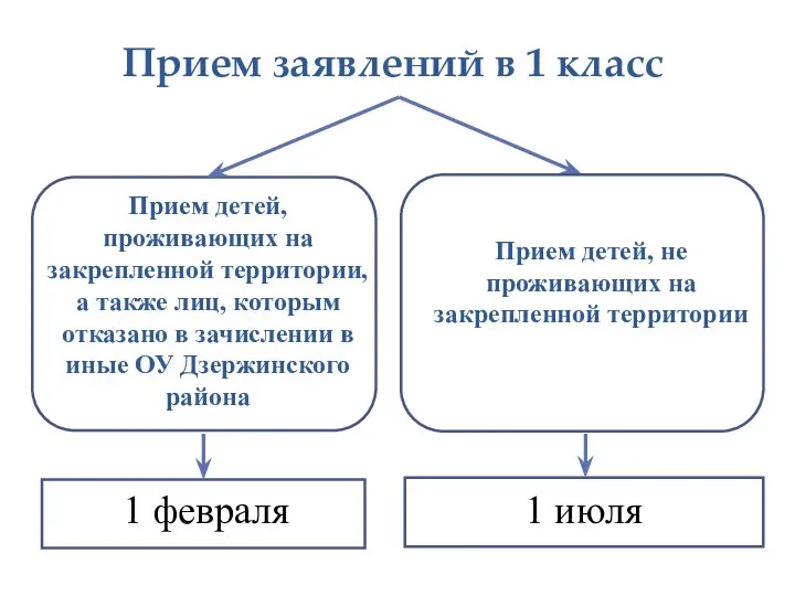 Прием заявлений в 1 класс 1 июля