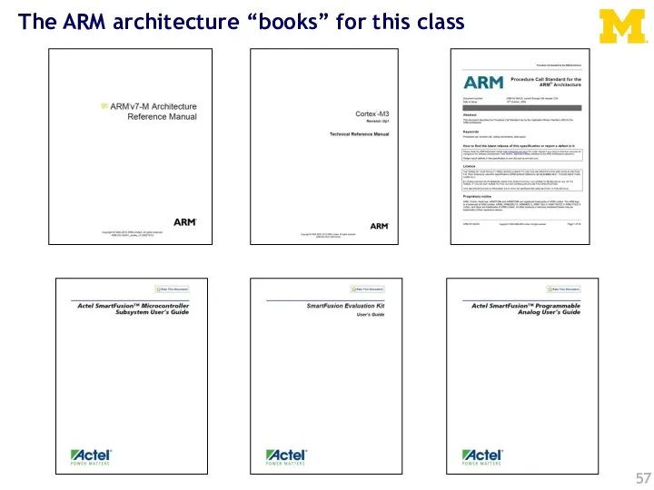 The ARM architecture “books” for this class