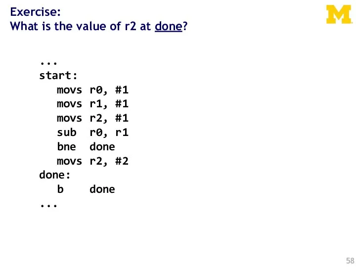 ... start: movs r0, #1 movs r1, #1 movs r2, #1 sub