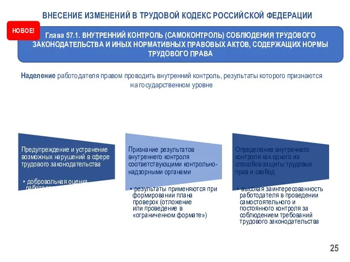 Наделение работодателя правом проводить внутренний контроль, результаты которого признаются на государственном уровне