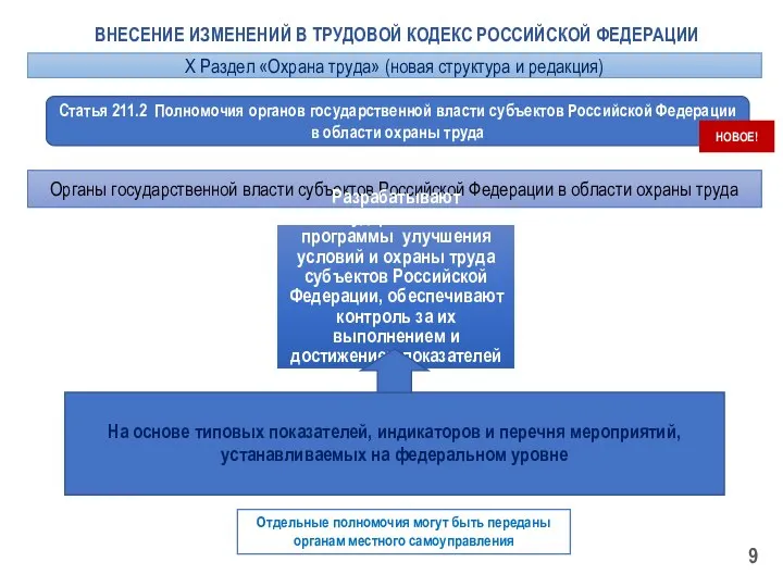 ВНЕСЕНИЕ ИЗМЕНЕНИЙ В ТРУДОВОЙ КОДЕКС РОССИЙСКОЙ ФЕДЕРАЦИИ Статья 211.2 Полномочия органов государственной