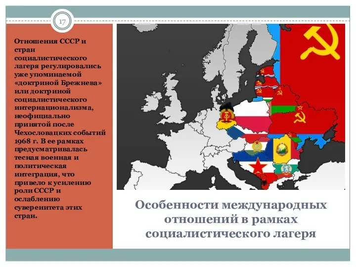 Особенности международных отношений в рамках социалистического лагеря Отношения СССР и стран социалистического