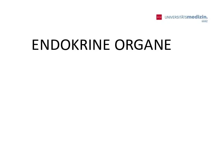 ENDOKRINE ORGANE
