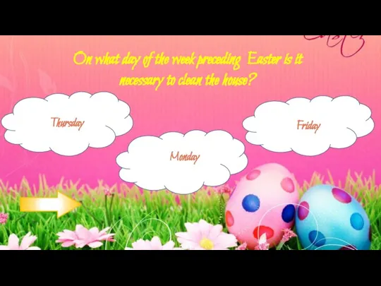 On what day of the week preceding Easter is it necessary to
